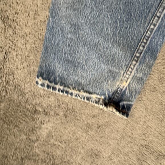 PRISON BLUES PRSN BLU Distressed Denim Jeans Mens 40x30 USA Suspender Buttons - Picture 6 of 15